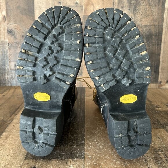 Wesco Logger Steel Toe Black Lace Up Work Boots Mens 11 D - Picture 3 of 12